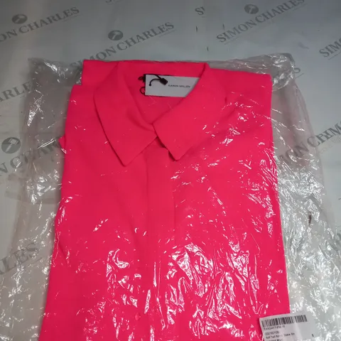 BAGGED KAREN MILLEN SOFT TWILL BUTTON SLEEVE SHIRT SIZE 8