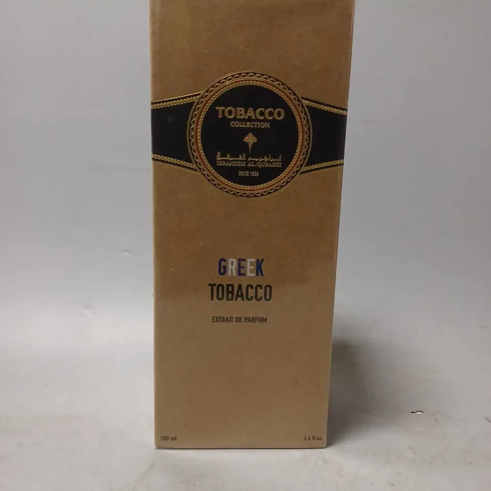 BOXED AND SEALED IBRAHEEM ALQURASHI GREEK TOBACCO EXTRAIT DE PARFUM 100ML