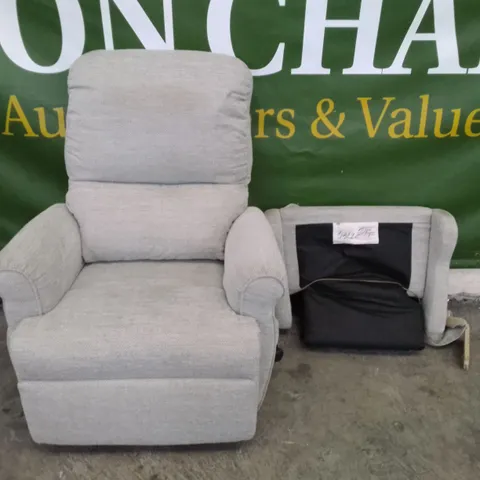 QUALITY DESIGNER G-PLAN NEWMARKET SMALL DUAL ELEVATE CHAIR - CHEVRON MIST FABRIC