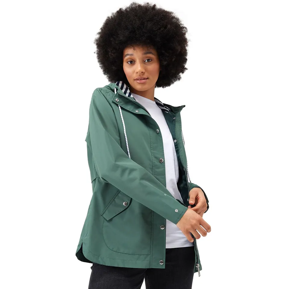 REGATTA WOMEN'S DARK FOREST GREEN BAYLA WATERPROOF BREATHABLE JACKET COAT - SIZE 10