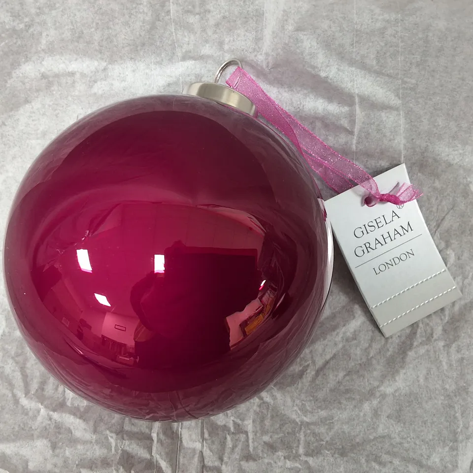 SET OF 6 GISELA GRAHAM LARGE PINK BAUBLES
