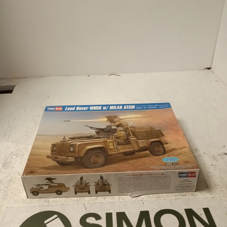 HOBBY BOSS LAND ROVER WMIK WITH MILAN ATGM 1:35 SCALE MODEL KIT