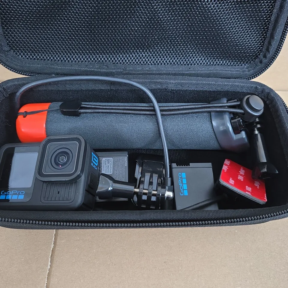GOPRO 13 BLACK ACTION CAMERA IN CASE