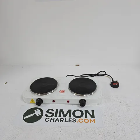DOUBLE SOLID HOT PLATE – 2000W, 220V, WHITE (MADE IN CHINA)