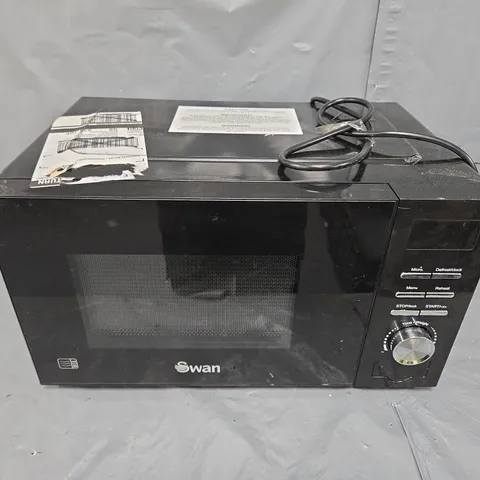 SWAN 20L 700W DIGITAL MICROWAVE IN BLACK - COLLECTION ONLY