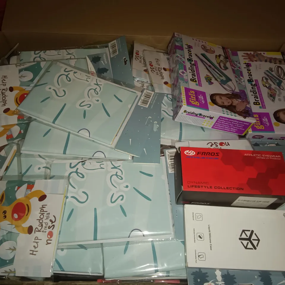 PALLET OF ASSORTED ITEMS TO INCLUDE RITU TYRES, HEN PARTY GAMES AND RUDOLPH PARTY GAMES