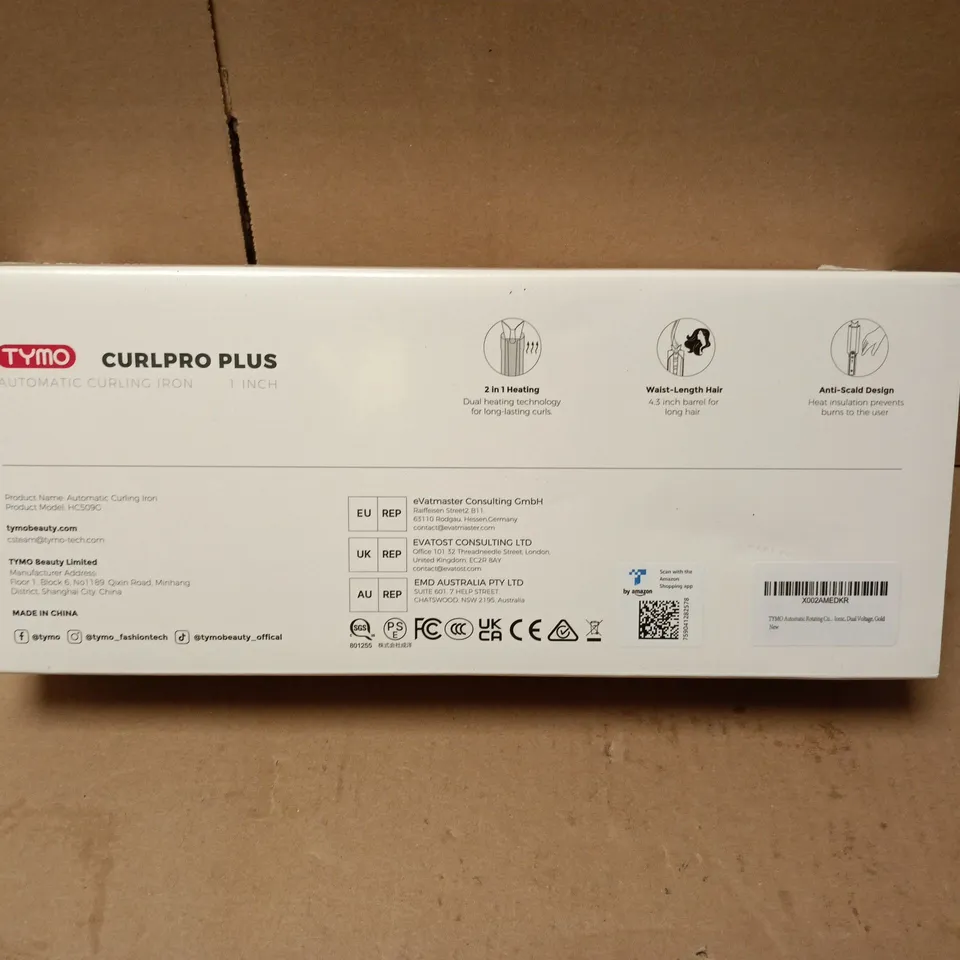 SEALED TYMO CURLPRO PLUS AUTOMATIC CURLING IRON 1"