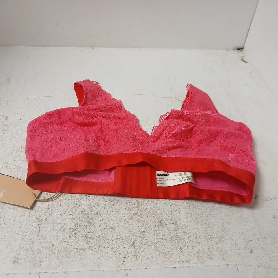LEMONADE PINK PICOT LACE FULLER CUP BRA – UK 36 