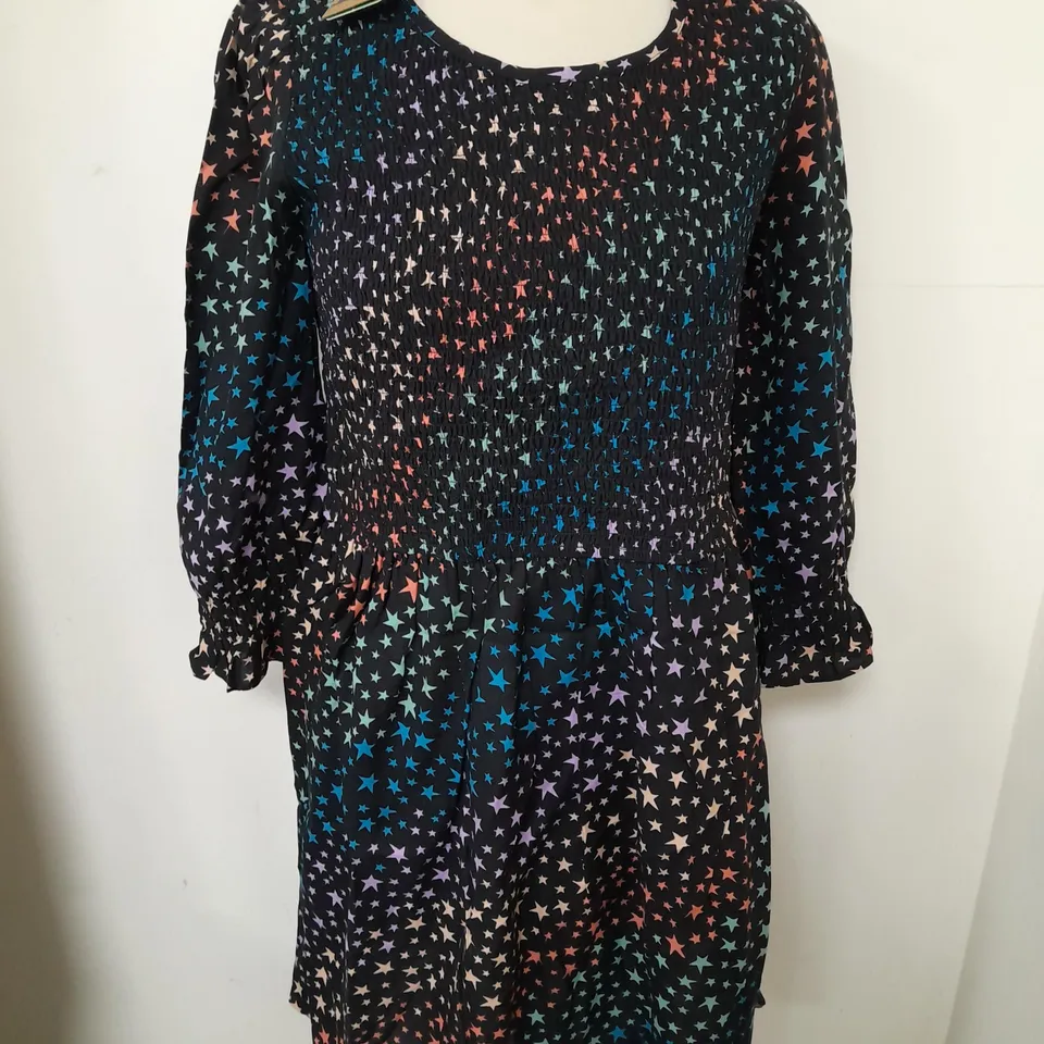 SUGARHILL CATRIONA SHIRRED MINI DRESS - UK 12