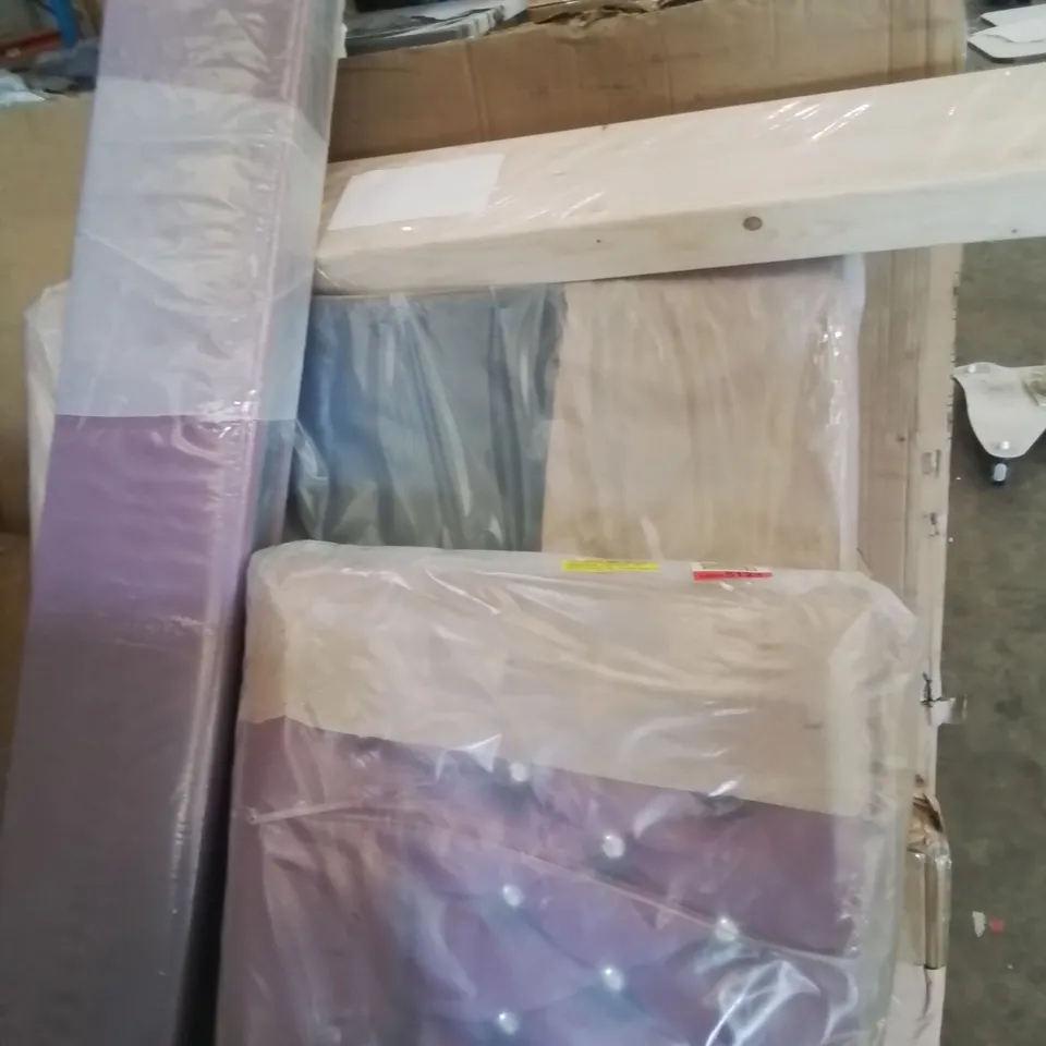 HERVELINE UPHOLSTERED BED FRAME SINGLE (4 PARTS)