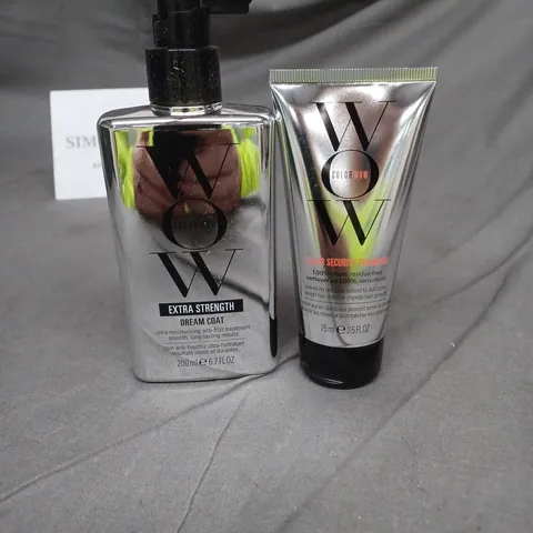 LOT OF 2 WOW HAIR PRODUCTS TO INCLUDE SHAMPOO AND LEAVE IN TREATMENT