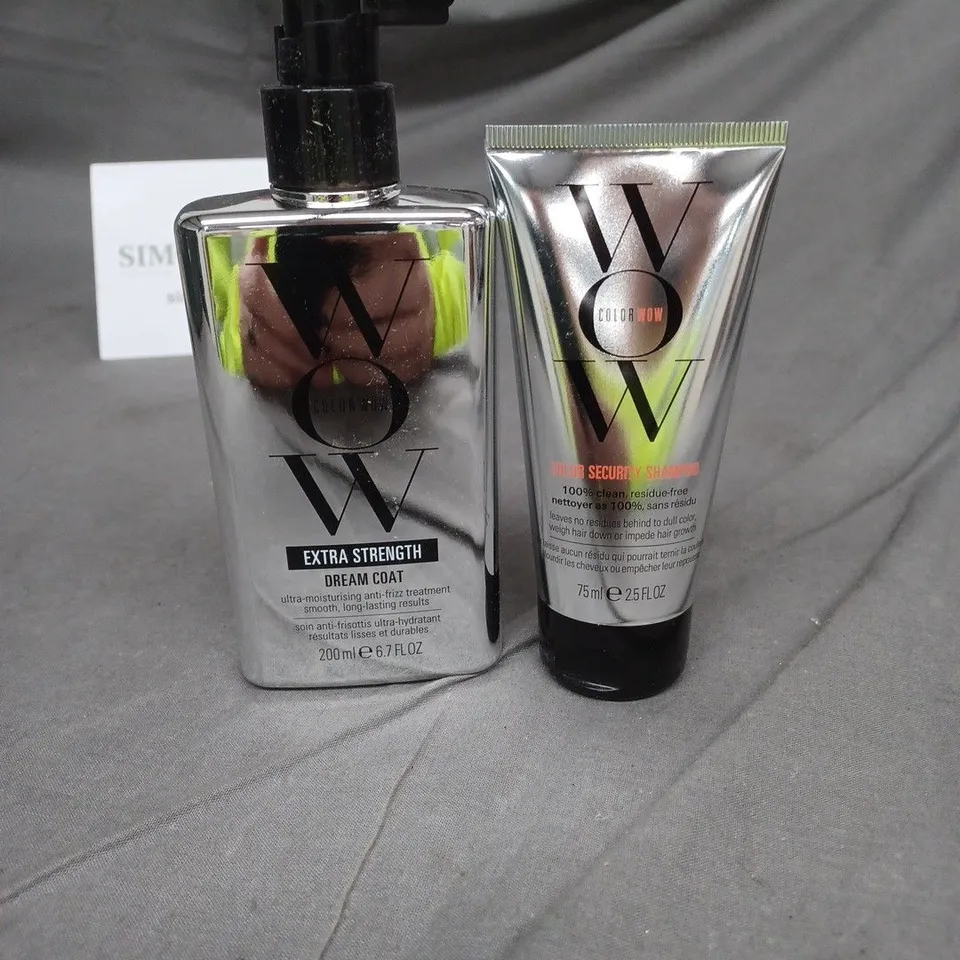 LOT OF 2 WOW HAIR PRODUCTS TO INCLUDE SHAMPOO AND LEAVE IN TREATMENT