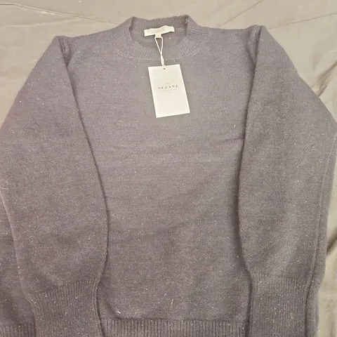 SÉZANE KNIT SWEATER – DARK GREY, SIZE M 