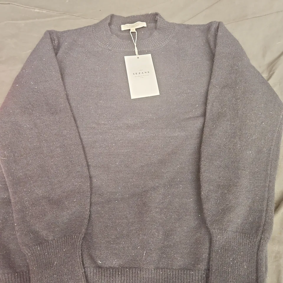 SÉZANE KNIT SWEATER – DARK GREY, SIZE M 