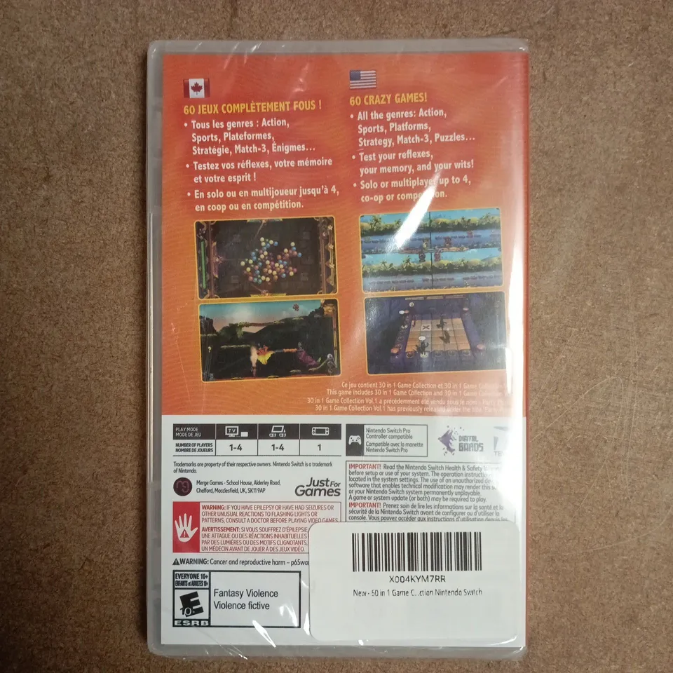 SEALED 60 IN 1 GAME COLLECTION NINTENDO SWITCH VIDEO GAME