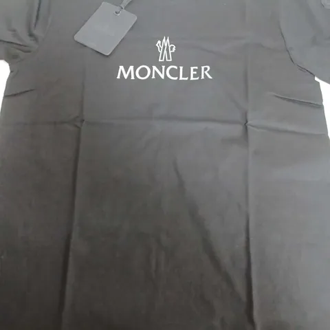 MONCLER BLACK LOGO T-SHIRT - XXL