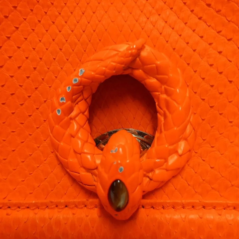 ROBERTO CAVALLI FLOURO ORANGE SMALL SHOULDER BAG