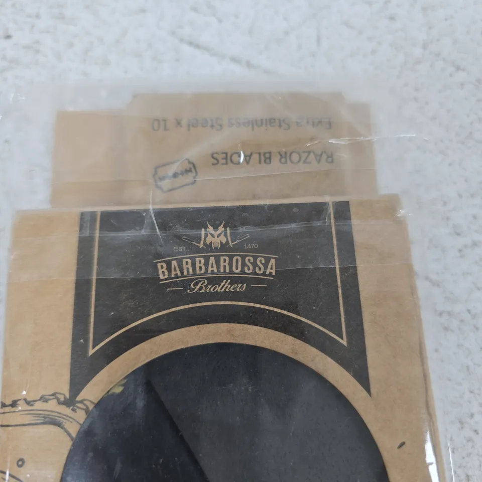 BARBAROSSA BROTHERS CUTLASS WOOD BLACK – 10 EXTRA STAINLESS STEEL BLADES (SKU: CUTL-3)