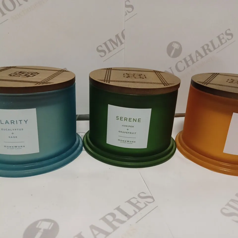 BOX OF 3 HOMEWORX SCENTED CANDLES 