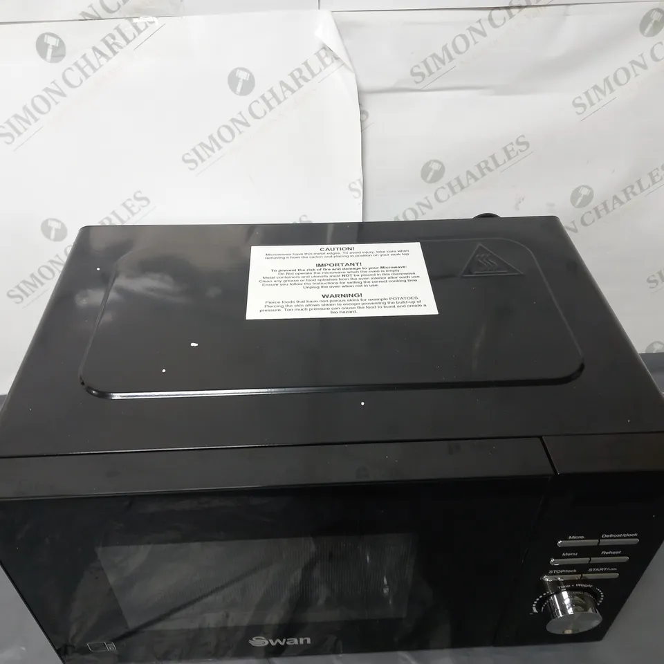 BOXED SWAN 20L 700W DIGITAL MICROWAVE IN BLACK / COLLECTION ONLY  RRP £64