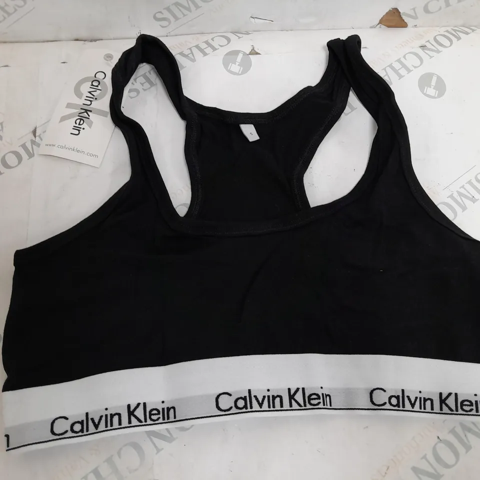 BOXED CALVIN KLEIN LEGGINGS AND CROP TOP DUO IN BLACK - SMALL