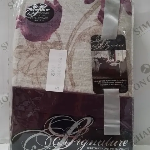 BRAND NEW SIGNATURE GAVENO CAVAILIA DOUBLE DUVET COVER SET -PURPLE-