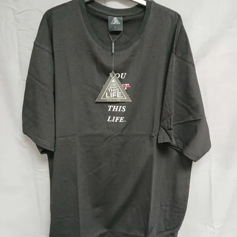 YOU DON'T WANT THIS LIFE REDLINE OVERSIZED T-SHIRT – BLACK, SIZE L