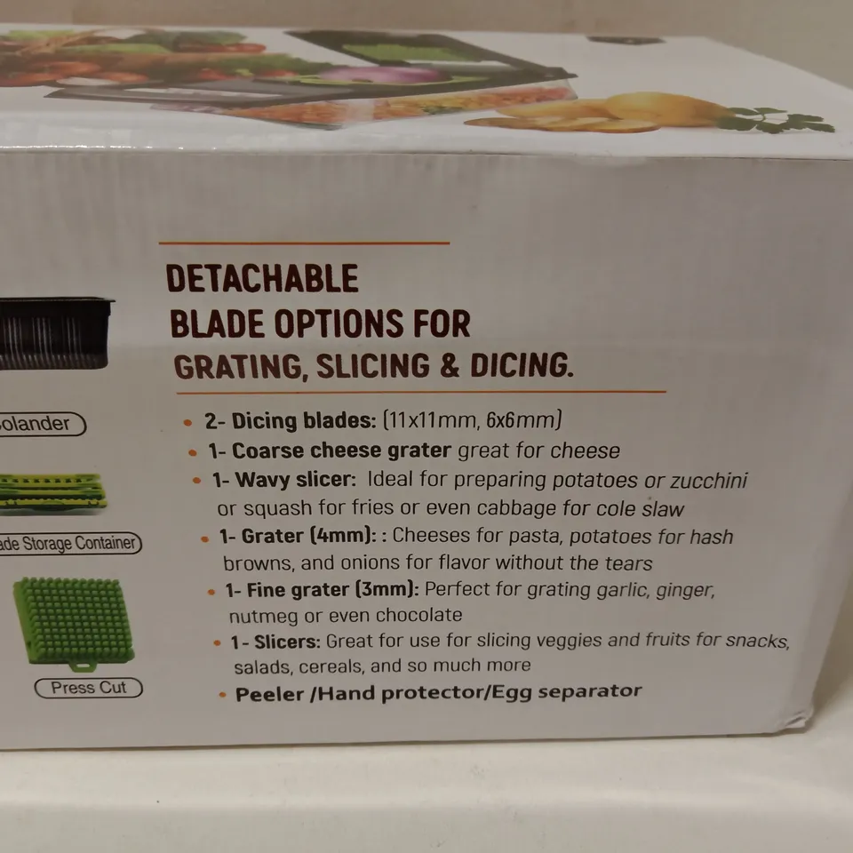VEGGIE SLICER WITH DETACHABLE BLADES – KITCHEN GADGET (BOXED)