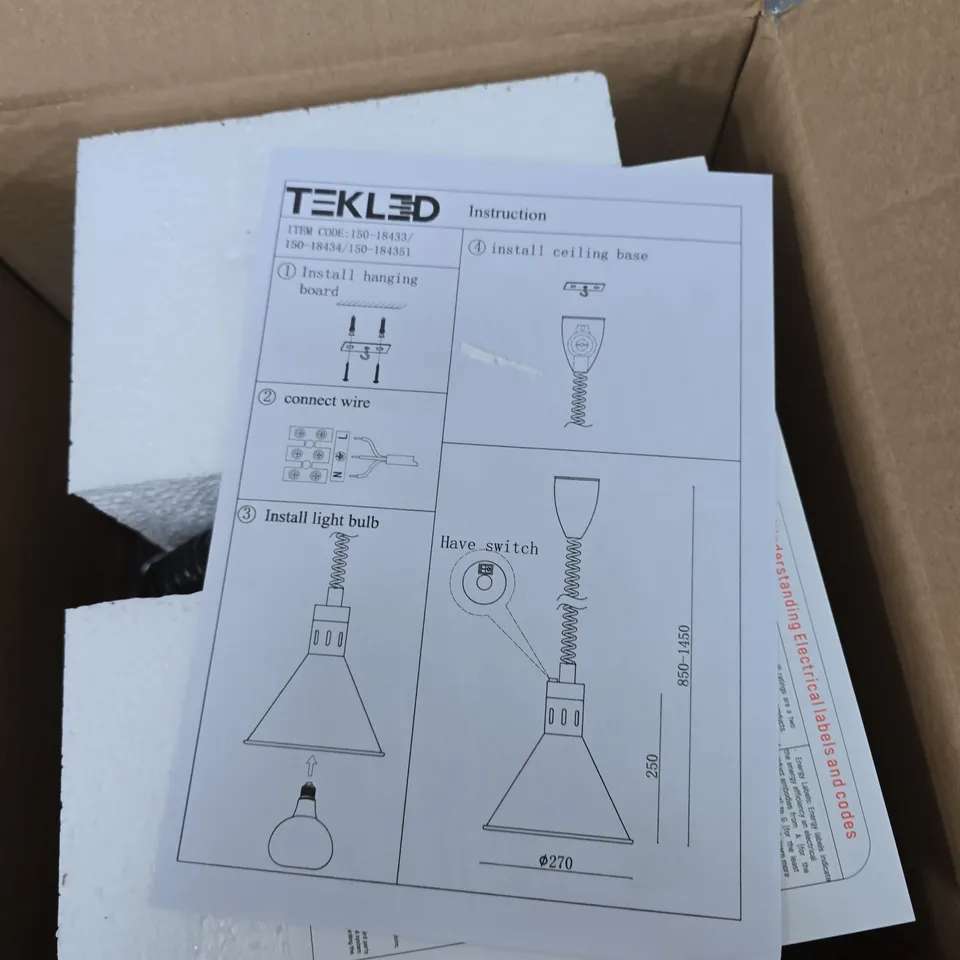 TEKLED CHANDELIER X5506 1XE27 – GREEN ANCIENT 270MM (TEKLED)