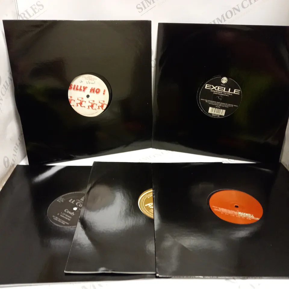 APPROXIMATELY 10 ASSORTED VINYL DISKS FROM VARIOUS ARTISTS TO INCLUDE LL COOL J, KEITH SWEAT, EXELLE ETC 