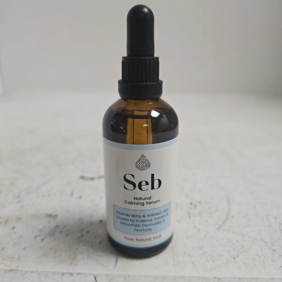 SEB NATURAL CALMING SERUM – AMBER GLASS DROPPER BOTTLE