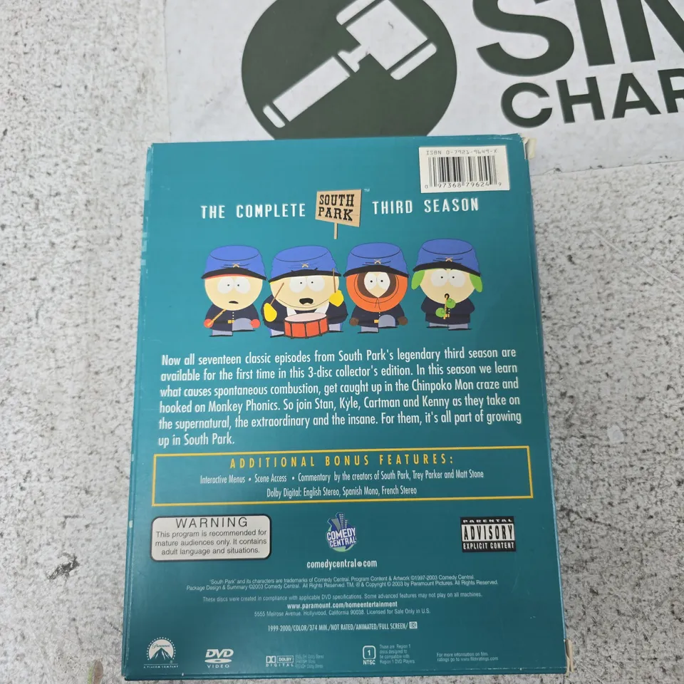 SOUTH PARK: THE COMPLETE THIRD SEASON – DVD BOX SET
