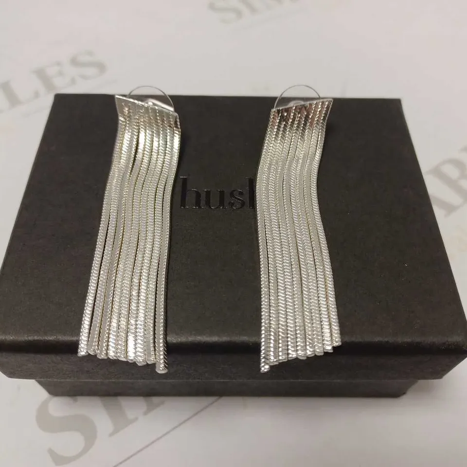 HUSH ASTRA SNAKE CHAIN SILVER EARRINGS
