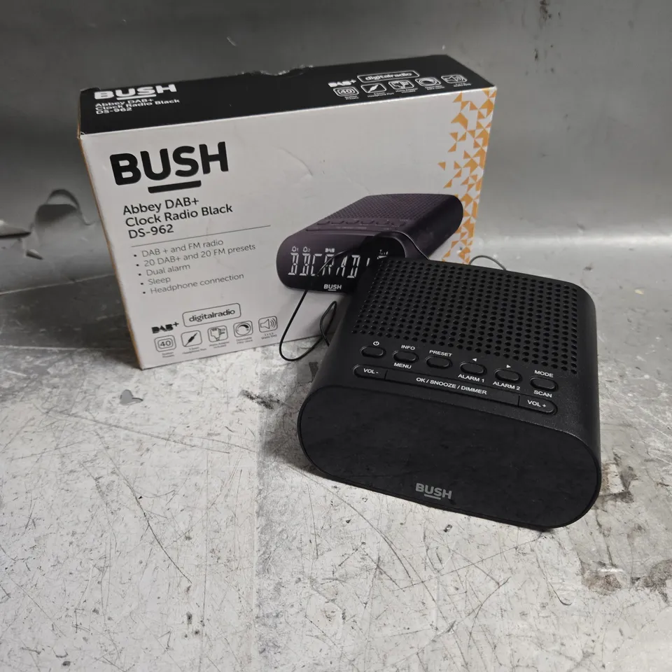 BOXED BUSH ABBEY DAB+ CLOCK RADIO 