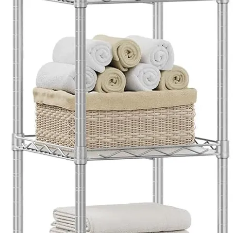 BOXED SONGMICS BATHROOM SHELF, METAL STORAGE RACK