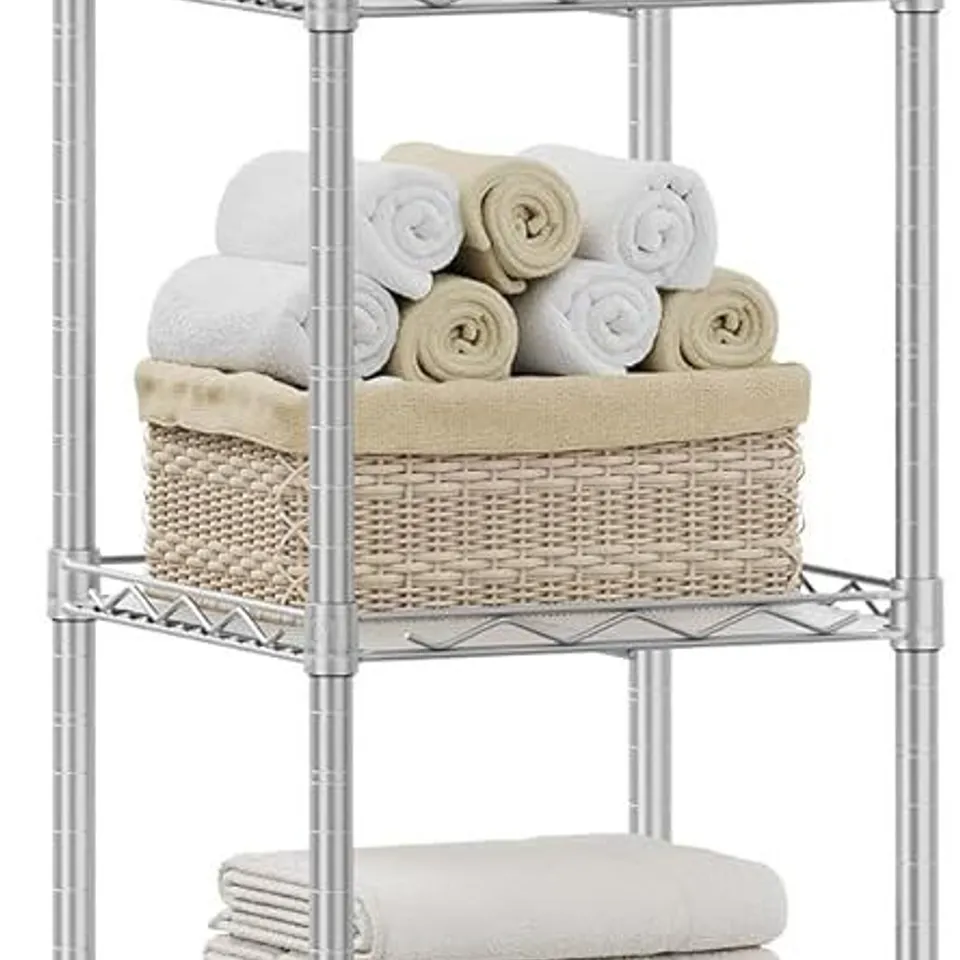 BOXED SONGMICS BATHROOM SHELF, METAL STORAGE RACK