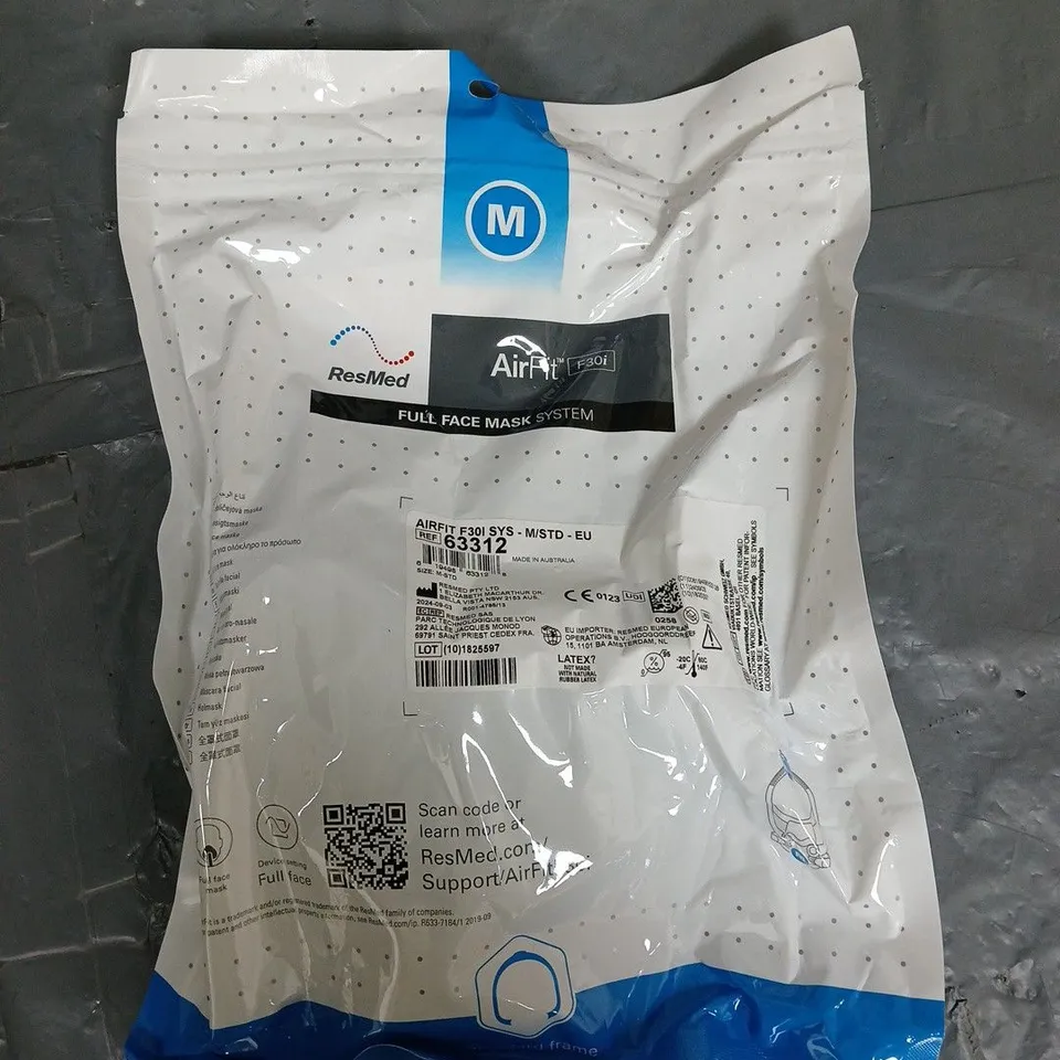 SEALED RESMED AIRFIT FULL FACE MASK - M