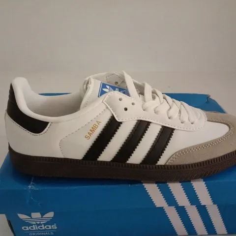 ADIDAS SAMBA WHITE/BROWN UK 6 BOXED