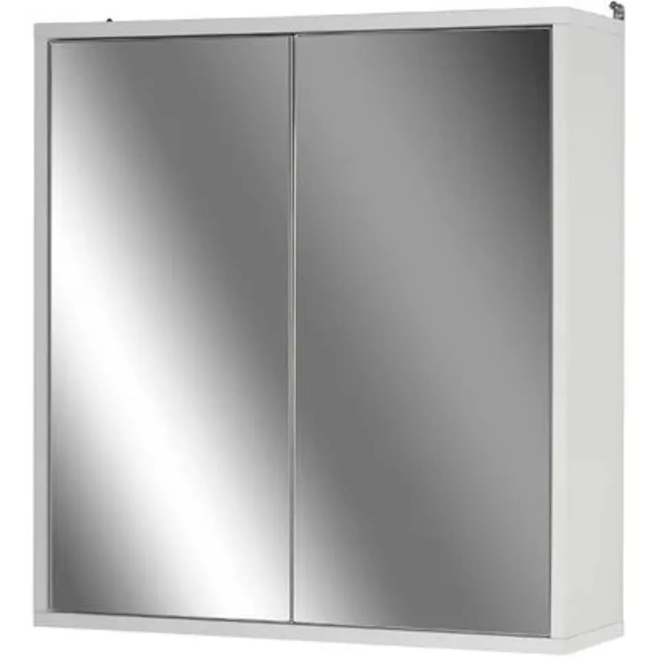 BOXED 60 X 60CM 1 DOOR SURFACE MOUNT MIRROR CABINET WHITE (1 BOX)