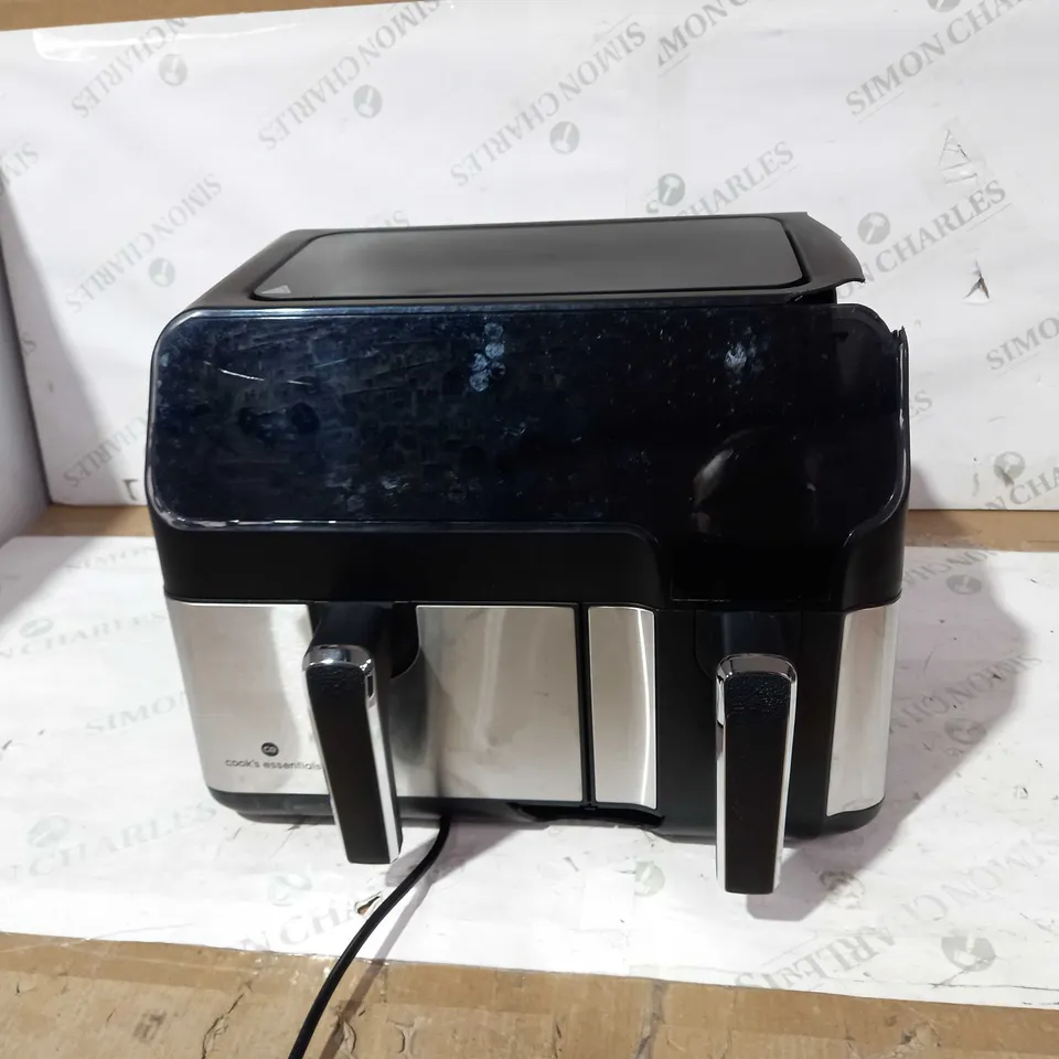 COOK'S ESSENTIALS 7.7L DUAL AIR FRYER, BLACK