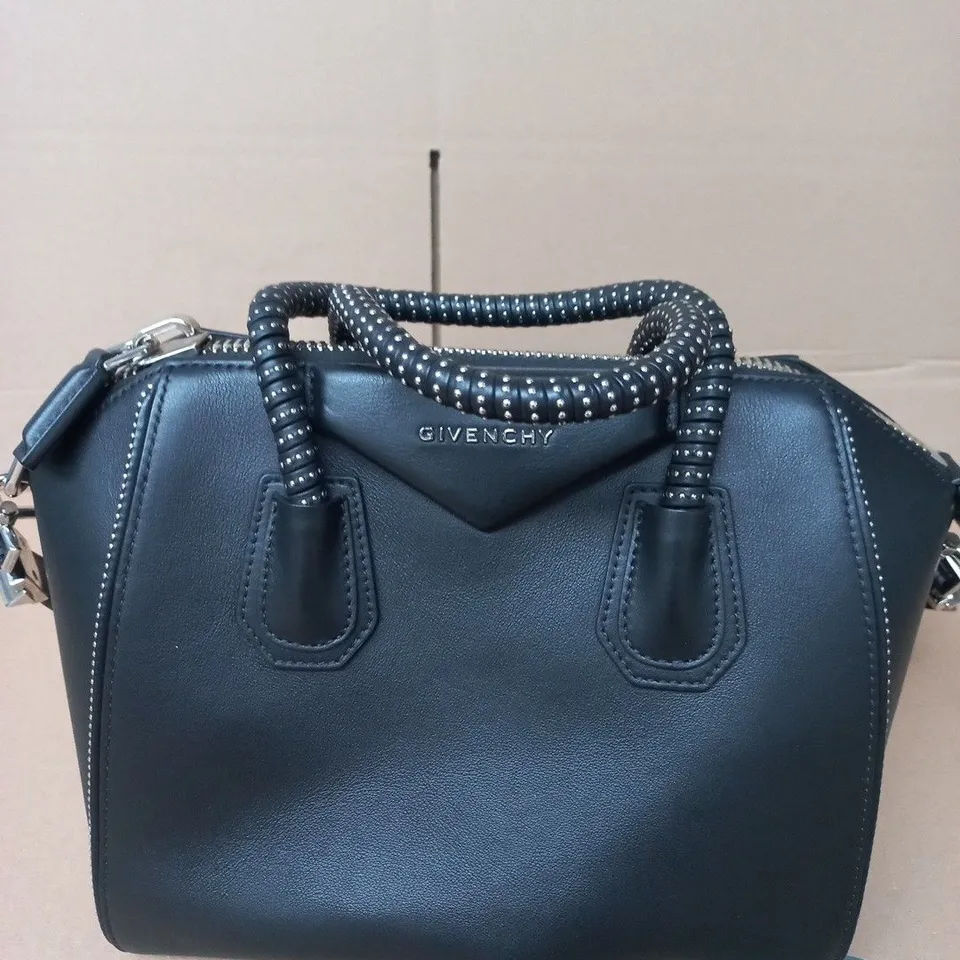 GIVENCHY TEAL LEATHER HANDBAG – TOP-HANDLE
