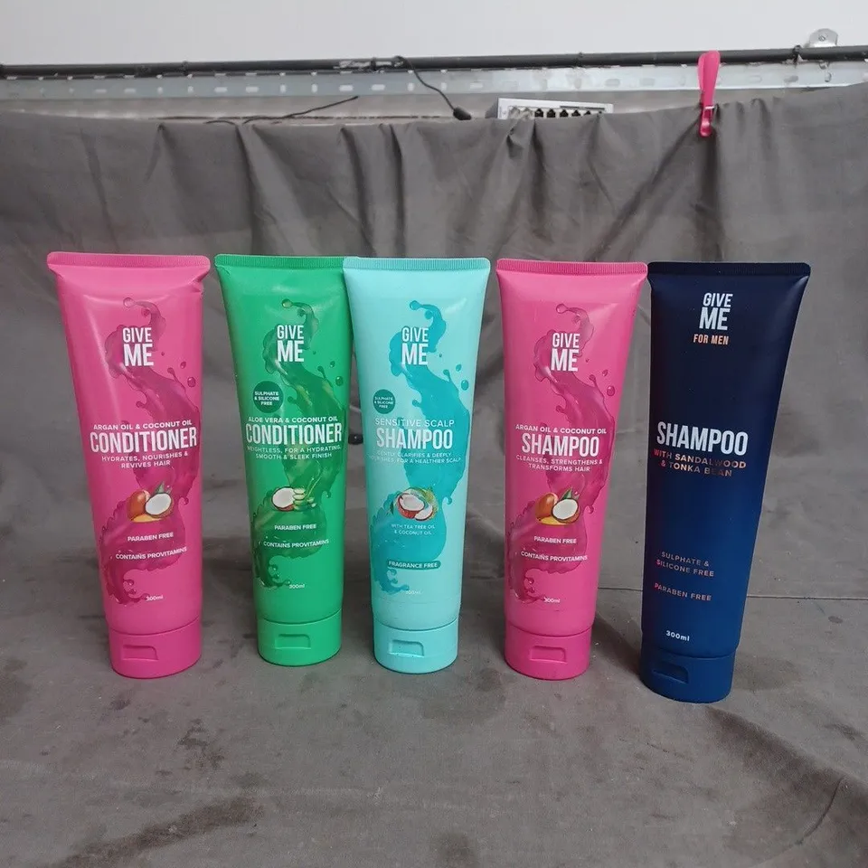 APPROXIMATELY 15 ASSORTED GIVE ME SHAMPOOS AND CONDITIONERS 300ML