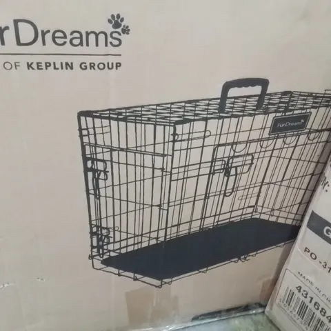 BOXED 24INCH FOLDING METAL DOG CAGE