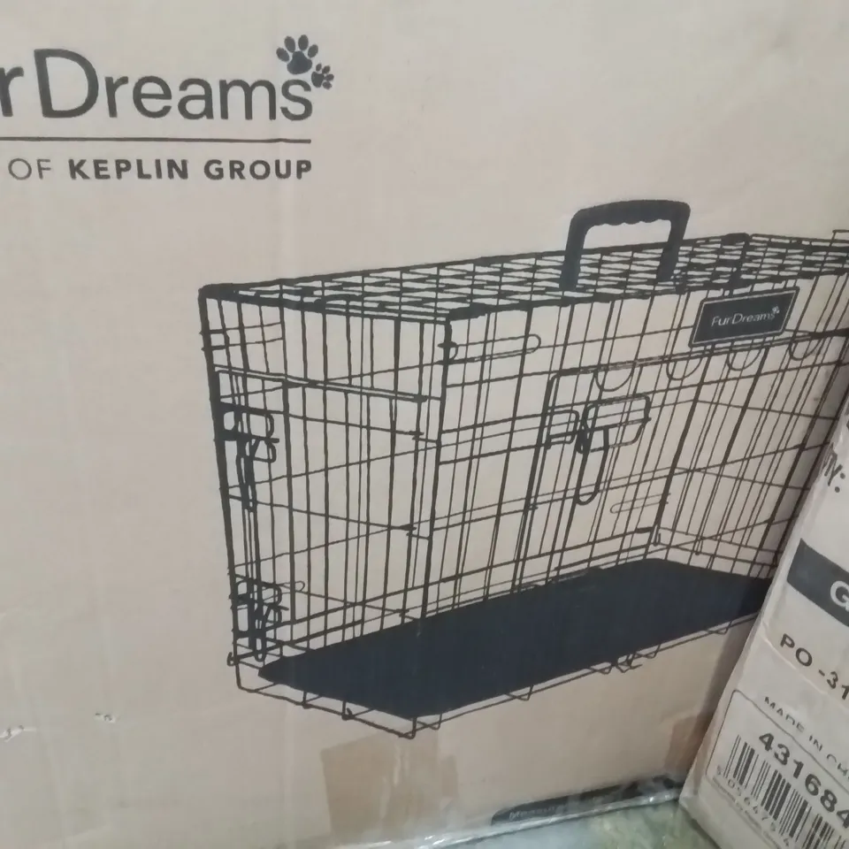 BOXED 24INCH FOLDING METAL DOG CAGE
