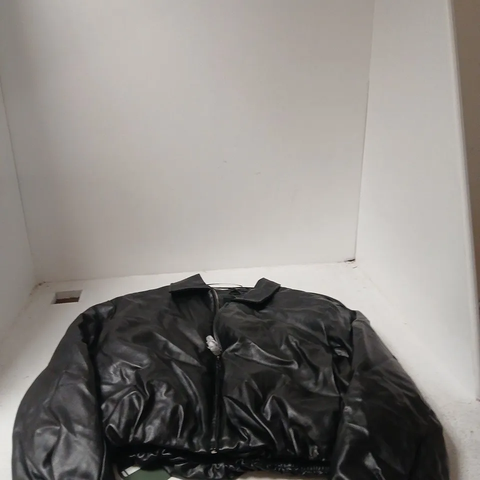 STRADIVARIUS LEATHER-LOOK JACKET – UK L
