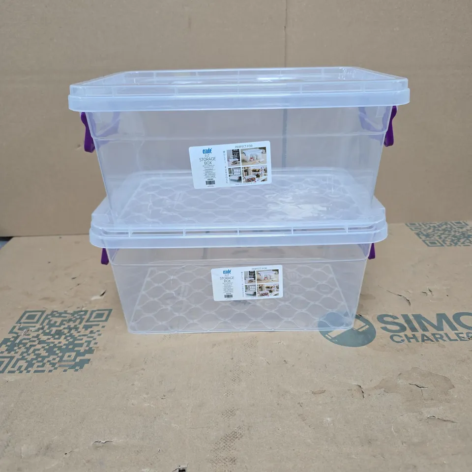 2 X ASUDE 5L STORAGE BOXES WITH LIDS