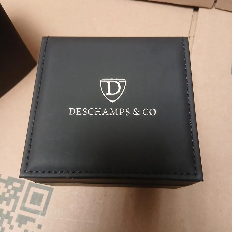 DESCHAMPS & CO SKELETON WATCH – BLUE DIAL, STAINLESS STEEL BRACELET