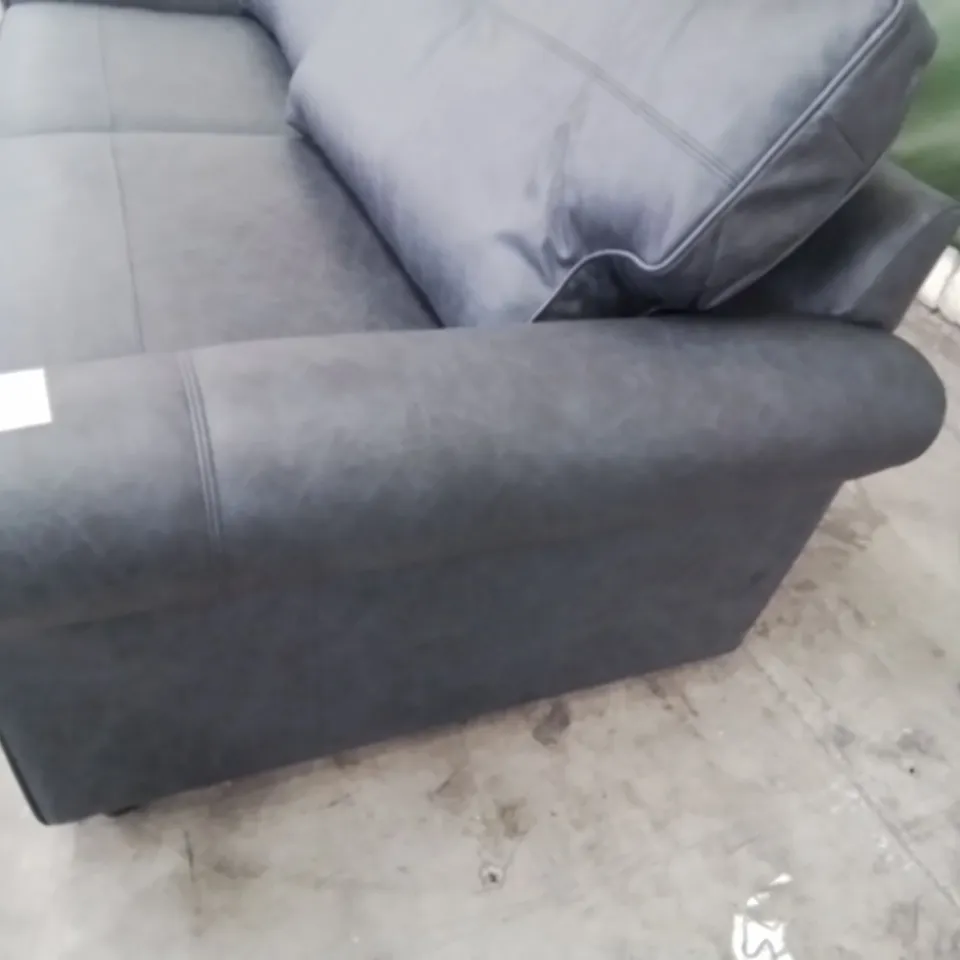 QUALITY BRITISH DESIGNER LOUNGE Co. PENELOPE FOUR SEATER SOFA BLUE LEATHER 