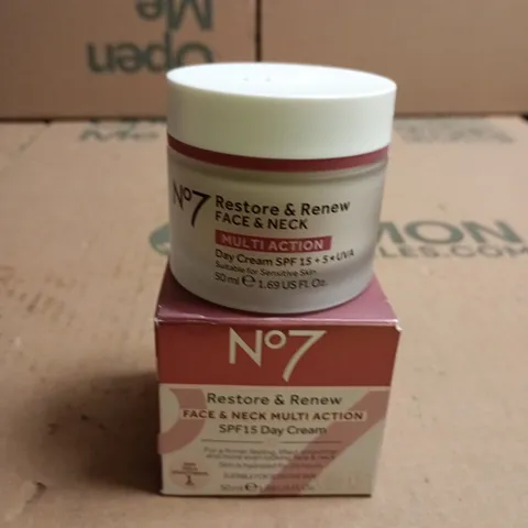 NO7 RESTORE & RENEW FACE & NECK DAY CREAM SPF15 50ML