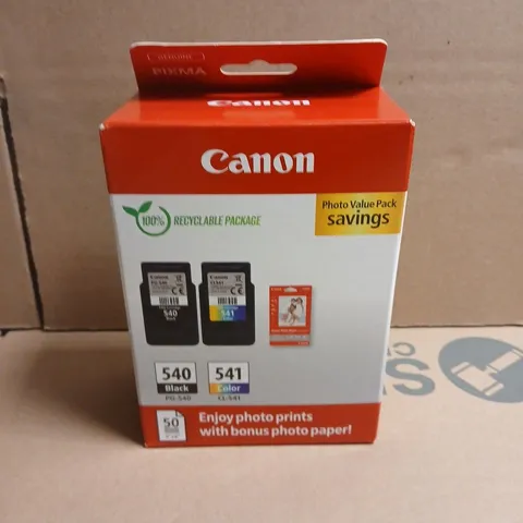 CANON PG-540 BLACK & CL-541 COLOUR INK CARTRIDGES VALUE PACK 